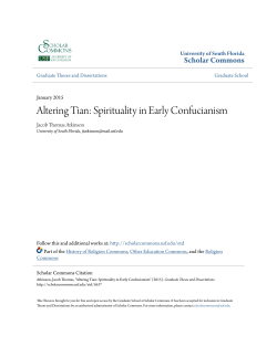 Altering Tian: Spirituality in Early Confucianism