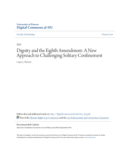 Dignity and the Eighth Amendment: A New