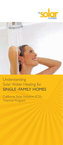 Understanding Solar Water Heating for Single-Family