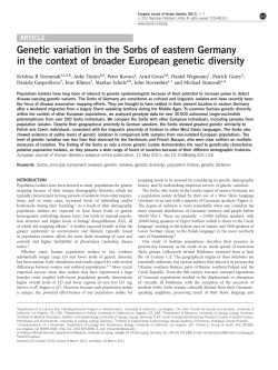 Genetic variation in the Sorbs of eastern Germany in