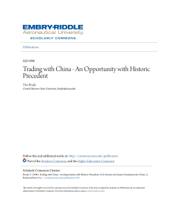Trading with China - An Opportunity with Historic Precedent