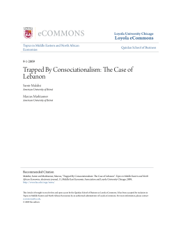 Trapped By Consociationalism: The Case of Lebanon