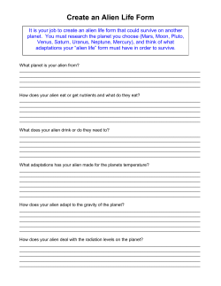 Create an Alien Life Form