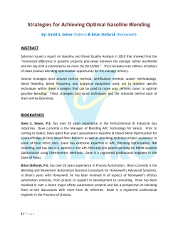 Strategies for Achieving Optimal Gasoline Blending