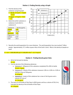 Station 1: Finding Density using a Graph