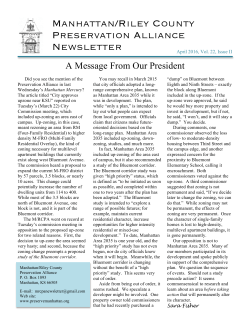 April - Manhattan / Riley County ​Preservation Alliance