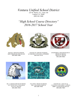 High School Course Directory - Ventura Unified School District