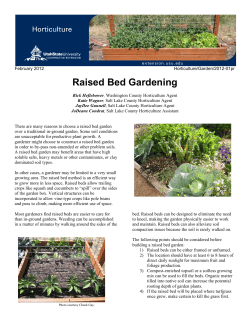 Raised Bed Gardening - Utah State University Extension