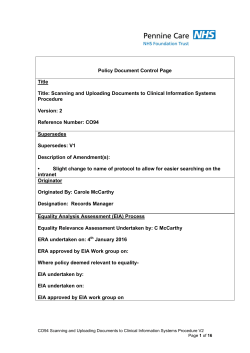 Procedure for Scanning and Uploading Documents to Clinical