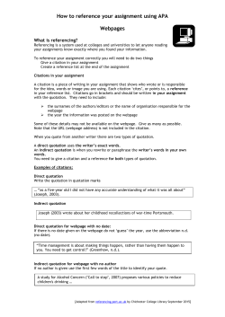 how to reference your assignment using APA