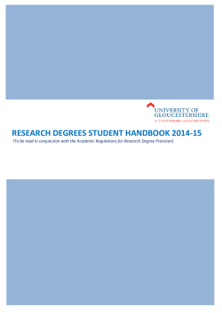 research degrees student handbook 2014-15