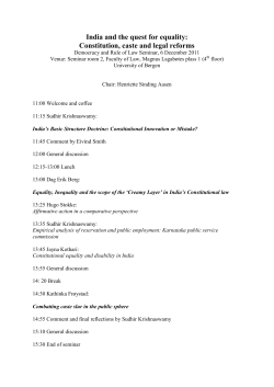 For &ldquo;Democracy and Rule of Law&rdquo; seminar 6 December 2011