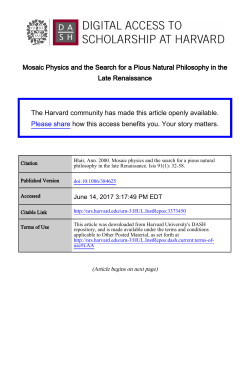 Mosaic Physics and the Search for a Pious Natural Philosophy in the