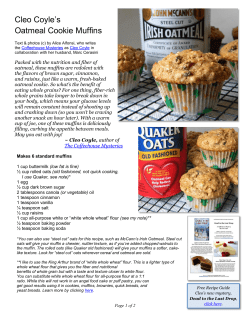Cleo Coyle`s Oatmeal Cookie Muffins
