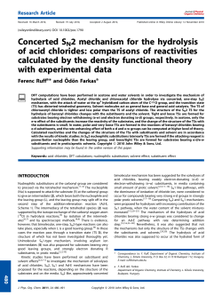 Concerted SN2 mechanism for the hydrolysis of acid chlorides