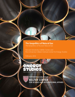 The Geopolitics of Russian Natural Gas