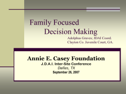 Family Focused Decision Making (2007 Conference)