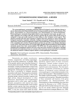entomopathogenic nematodes - a review