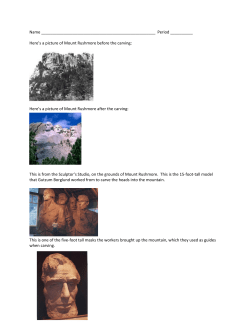 Here`s a picture of Mount Rushmore before the carv