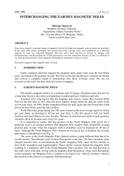 INTERCHANGING THE EARTH`S MAGNETIC POLES