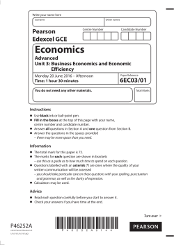 Economics - Edexcel