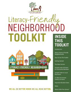 Literacy-Friendly Neighborhood Toolkit
