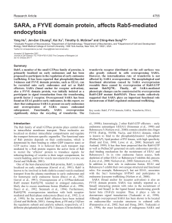 SARA in Rab5-regulated endocytic trafficking