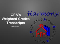 GPA`s Weighted Grades Transcripts