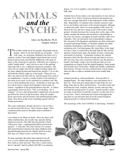 Anmals and the Psyche - Jung Society of Atlanta