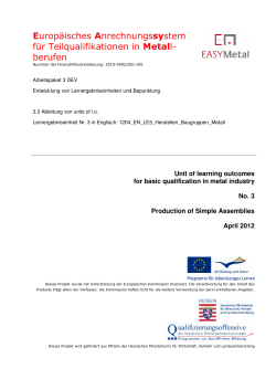 Europ&auml;isches Anrechnungssystem f&uuml;r