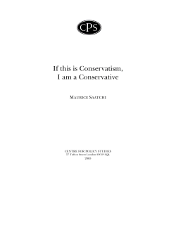 If this is Conservatism, I am a Conservative