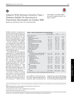 Subjects With Extreme-Duration Type 1 Diabetes