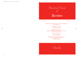International Society of Quarterly - International Society of Barristers