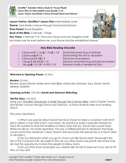 page 1 Lesson Twelve: Gen2Rev&reg; Lesson Plan Intermediate Level
