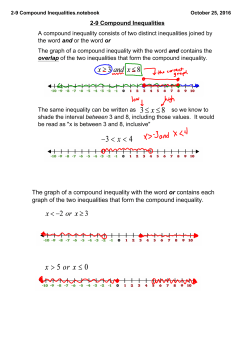 2-9 Compound Inequalities.notebook