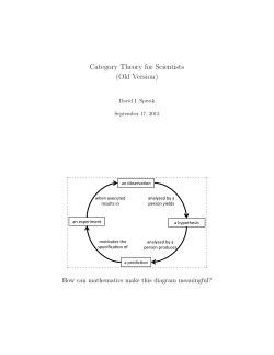 Category Theory for Scientists (Old Version)