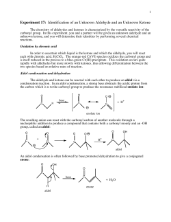 Identification of an Unknown Aldehyde