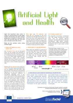 Artificial Light and Health