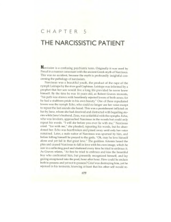 the narcissistic patient - Department of Psychiatry