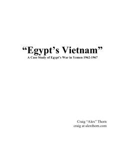 "Egypt`s Vietnam" - Egypt`s War in Yemen