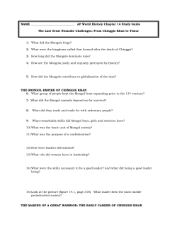 NAME AP World History Chapter 14 Study Guide The