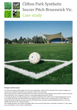 Clifton Park Synthetic Soccer Pitch Brunswick Vic. Case study