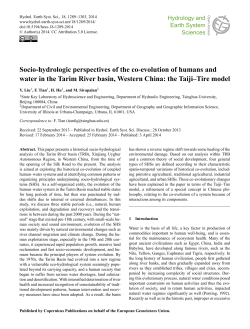 Socio-hydrologic perspectives of the co