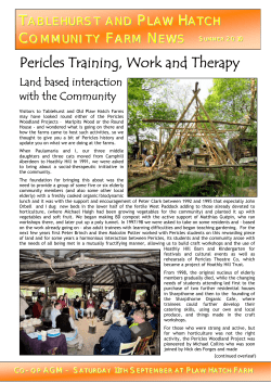 Pericles Training, Work and Therapy
