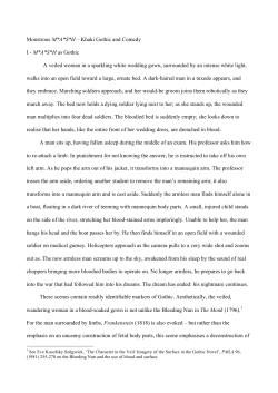 Monstrous M*A*S*H &ndash; Khaki Gothic and Comedy I