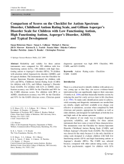 Comparison Of Scores On The Checklist For