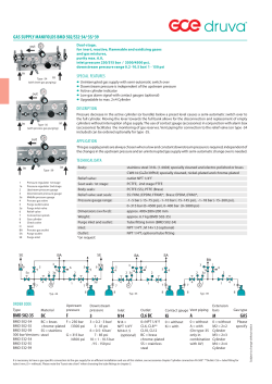 GAS SUPPLY MANIFOLDS BMD 502/532-34/-35/-39 3