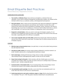 Email Etiquette Best Practices - Aliento, The Center for Latina/o