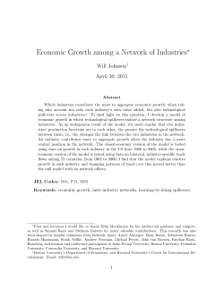 Economic Growth among a Network of Industries