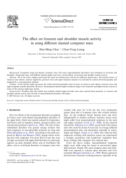 The effect on forearm and shoulder muscle activity in using different